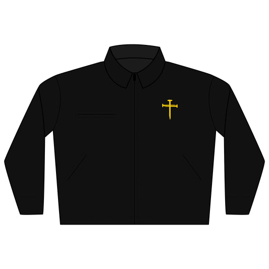 Nail Cross Design for this Duck Cloth Work Jacket with Faith Design - Durable Workwear, Embroidered Jacket, Cozy Layering, Gift for Tradespeople, [...]
