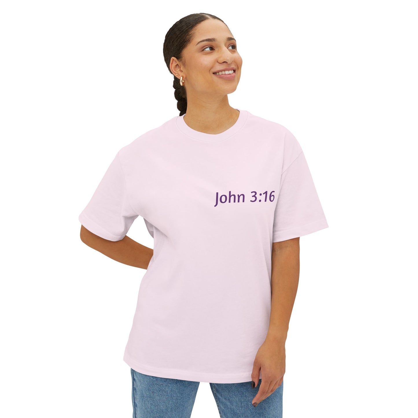 Light Shirts - John 3:16 - Unisex Oversized Tee, Comfortable Religious T-Shirt, Boxy Fit and Inspirational Quote, Casual Wear, Gift for Believers, [...]