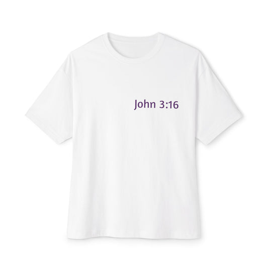 Light Shirts - John 3:16 - Unisex Oversized Tee, Comfortable Religious T-Shirt, Boxy Fit and Inspirational Quote, Casual Wear, Gift for Believers, [...]