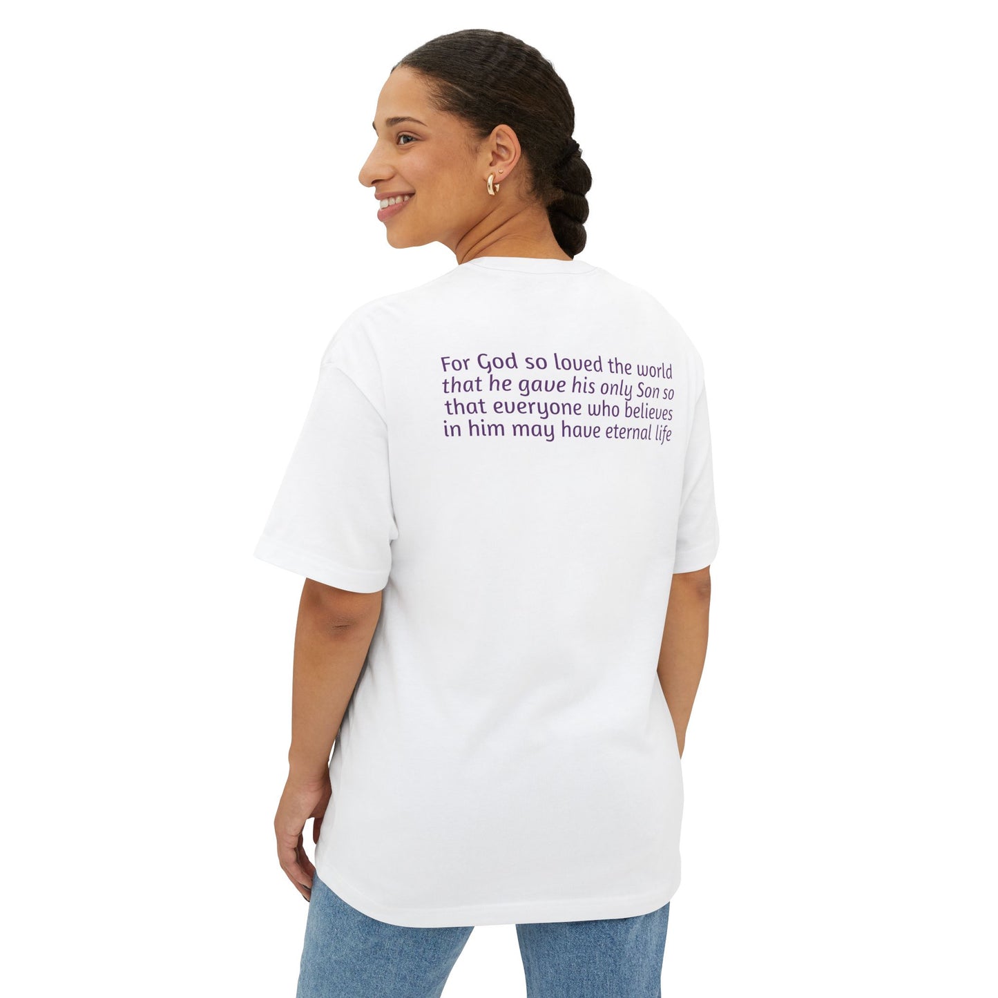 Light Shirts - John 3:16 - Unisex Oversized Tee, Comfortable Religious T-Shirt, Boxy Fit and Inspirational Quote, Casual Wear, Gift for Believers, [...]