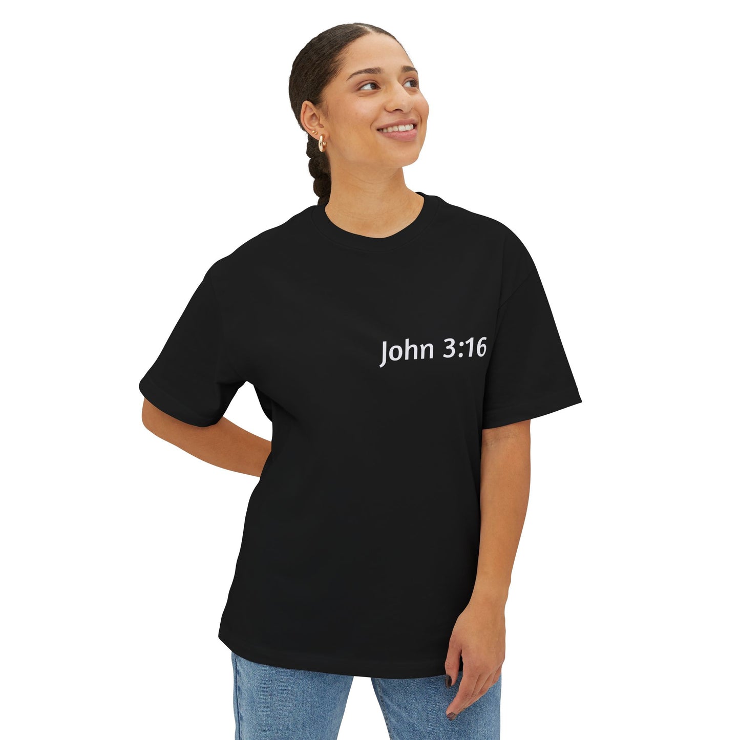 Dark Shirts - John 3:16 - Unisex Oversized Tee, Comfortable Religious T-Shirt, Boxy Fit and Inspirational Quote, Casual Wear, Gift for Believers, [...]