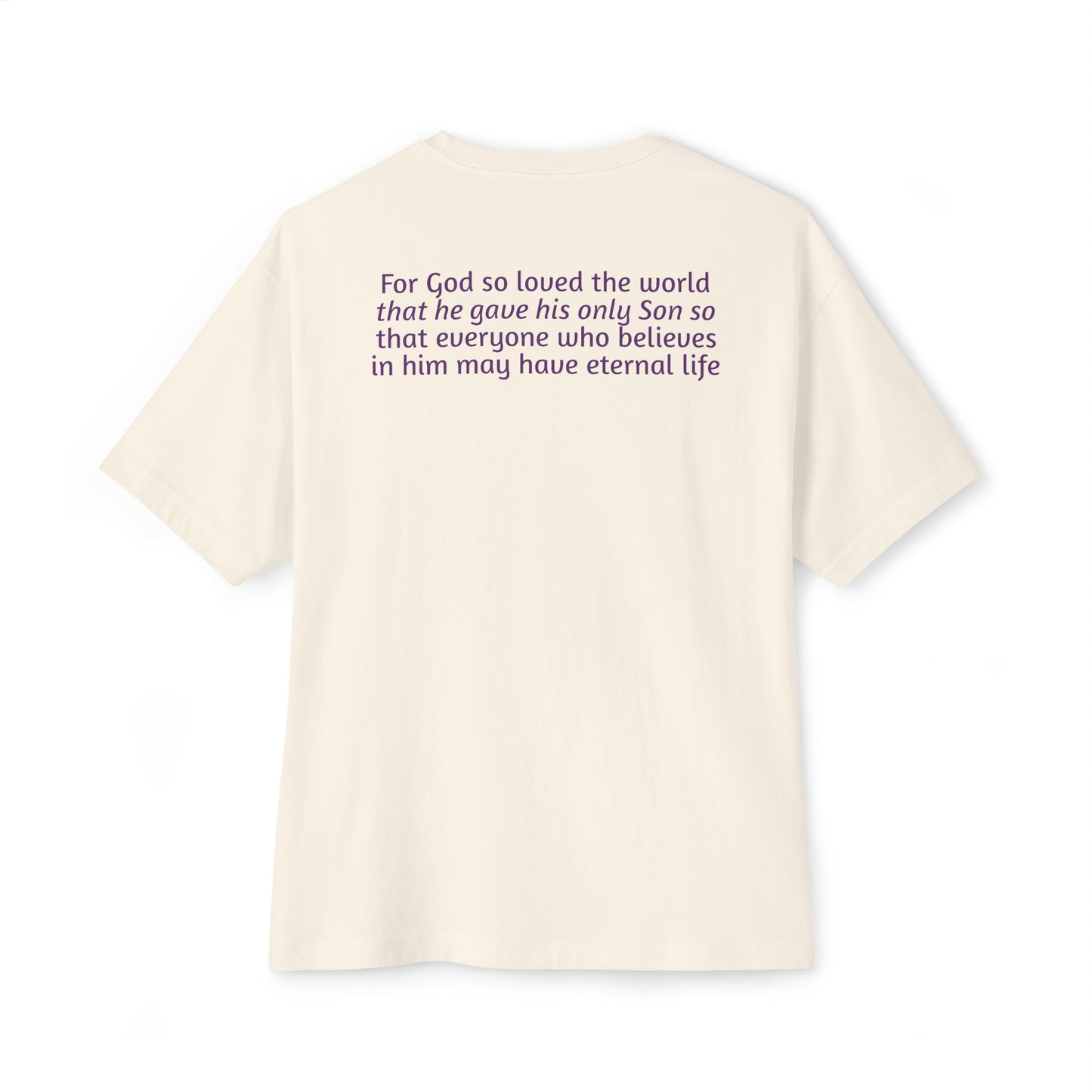 Light Shirts - John 3:16 - Unisex Oversized Tee, Comfortable Religious T-Shirt, Boxy Fit and Inspirational Quote, Casual Wear, Gift for Believers, [...]