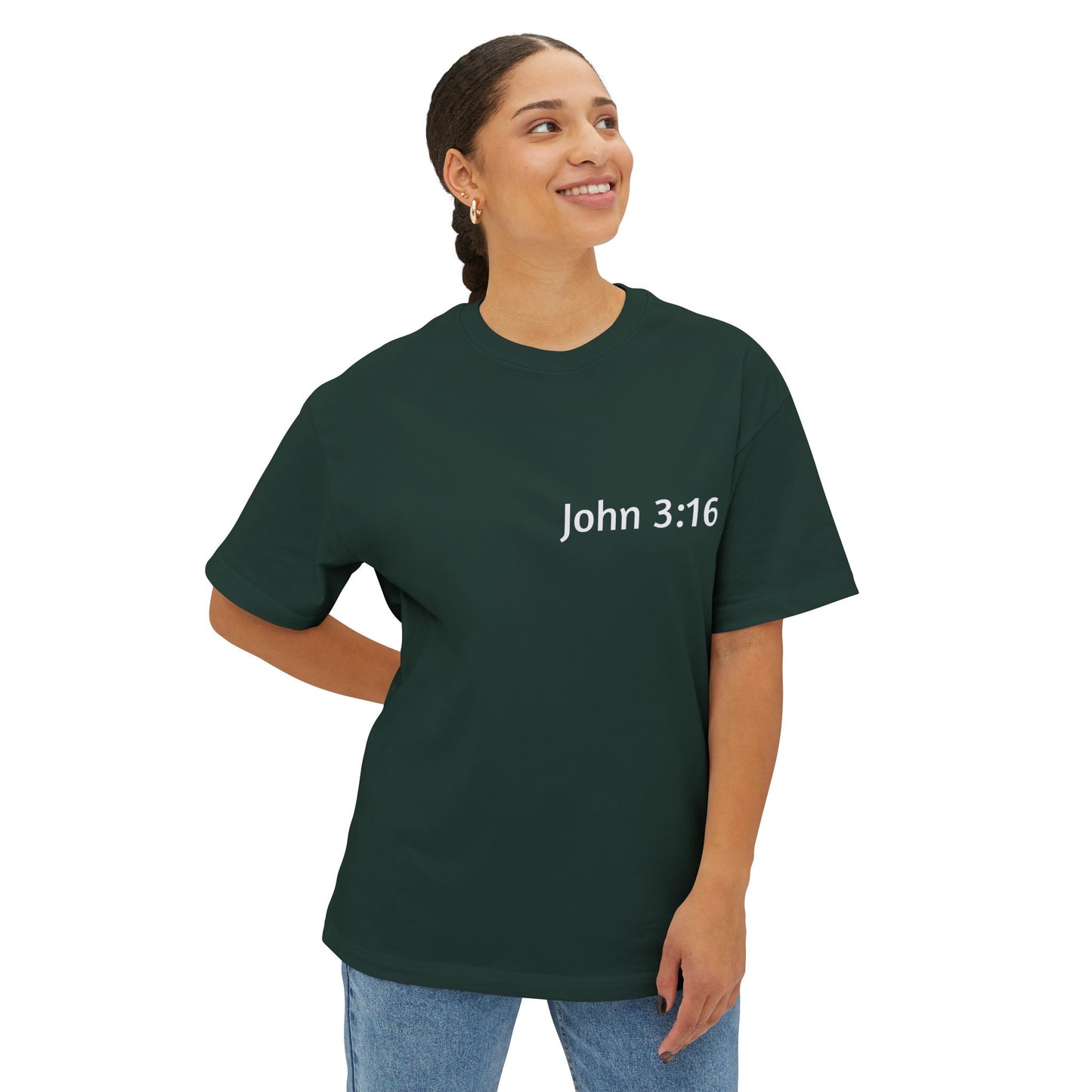 Dark Shirts - John 3:16 - Unisex Oversized Tee, Comfortable Religious T-Shirt, Boxy Fit and Inspirational Quote, Casual Wear, Gift for Believers, [...]
