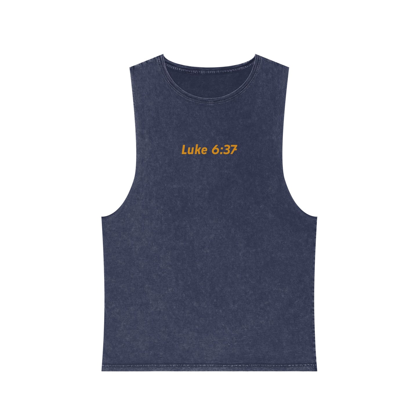 Luke 6:37 -- Unisex Vintage Stonewash Tank Top, Casual Summer Shirt, Fitness Apparel, Gift for Him, Motivational Wear, Outdoor Activities