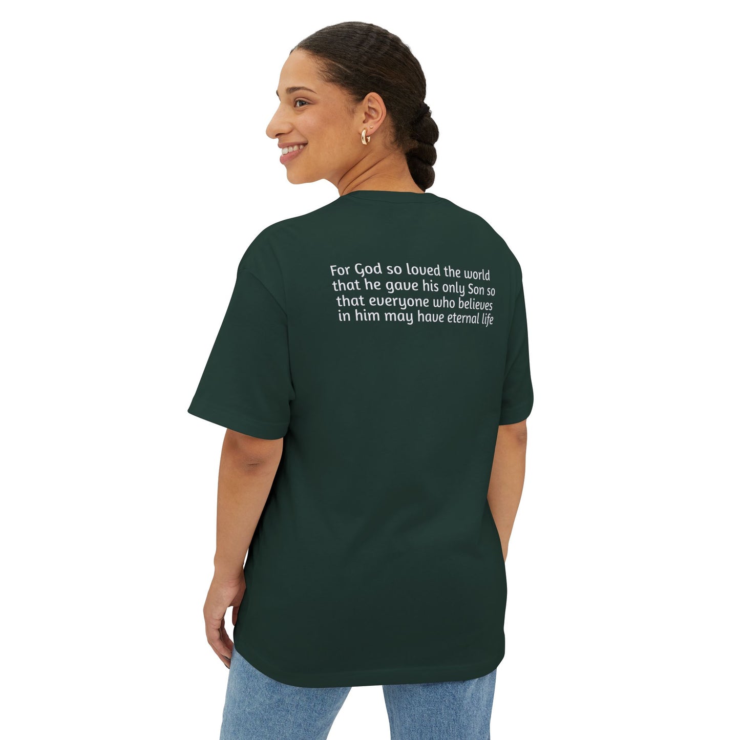 Dark Shirts - John 3:16 - Unisex Oversized Tee, Comfortable Religious T-Shirt, Boxy Fit and Inspirational Quote, Casual Wear, Gift for Believers, [...]