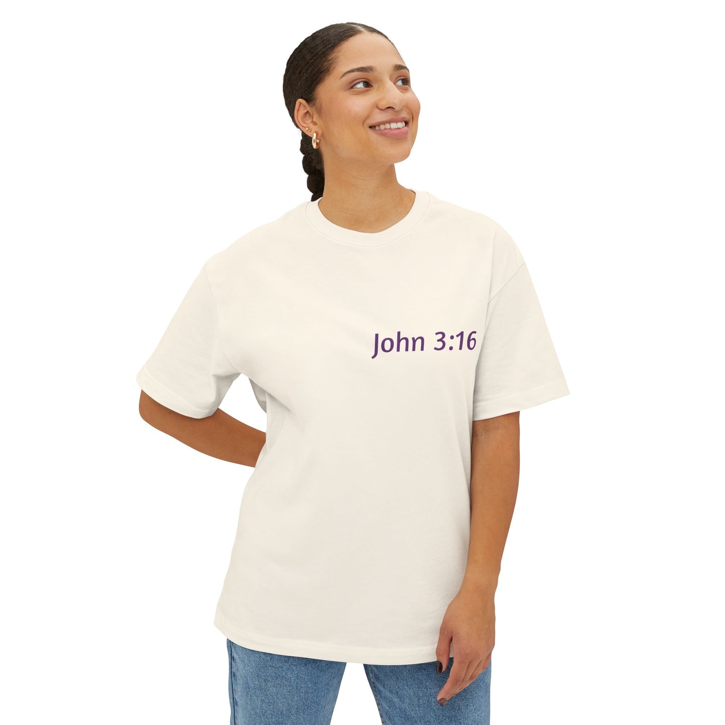 Light Shirts - John 3:16 - Unisex Oversized Tee, Comfortable Religious T-Shirt, Boxy Fit and Inspirational Quote, Casual Wear, Gift for Believers, [...]