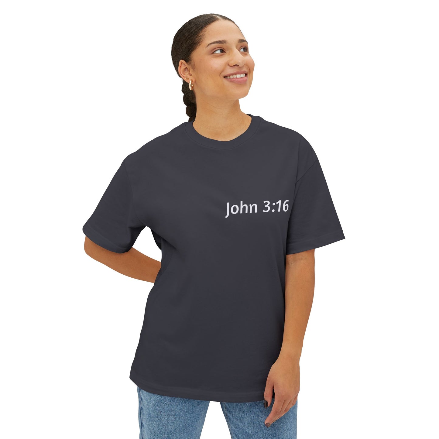 Dark Shirts - John 3:16 - Unisex Oversized Tee, Comfortable Religious T-Shirt, Boxy Fit and Inspirational Quote, Casual Wear, Gift for Believers, [...]