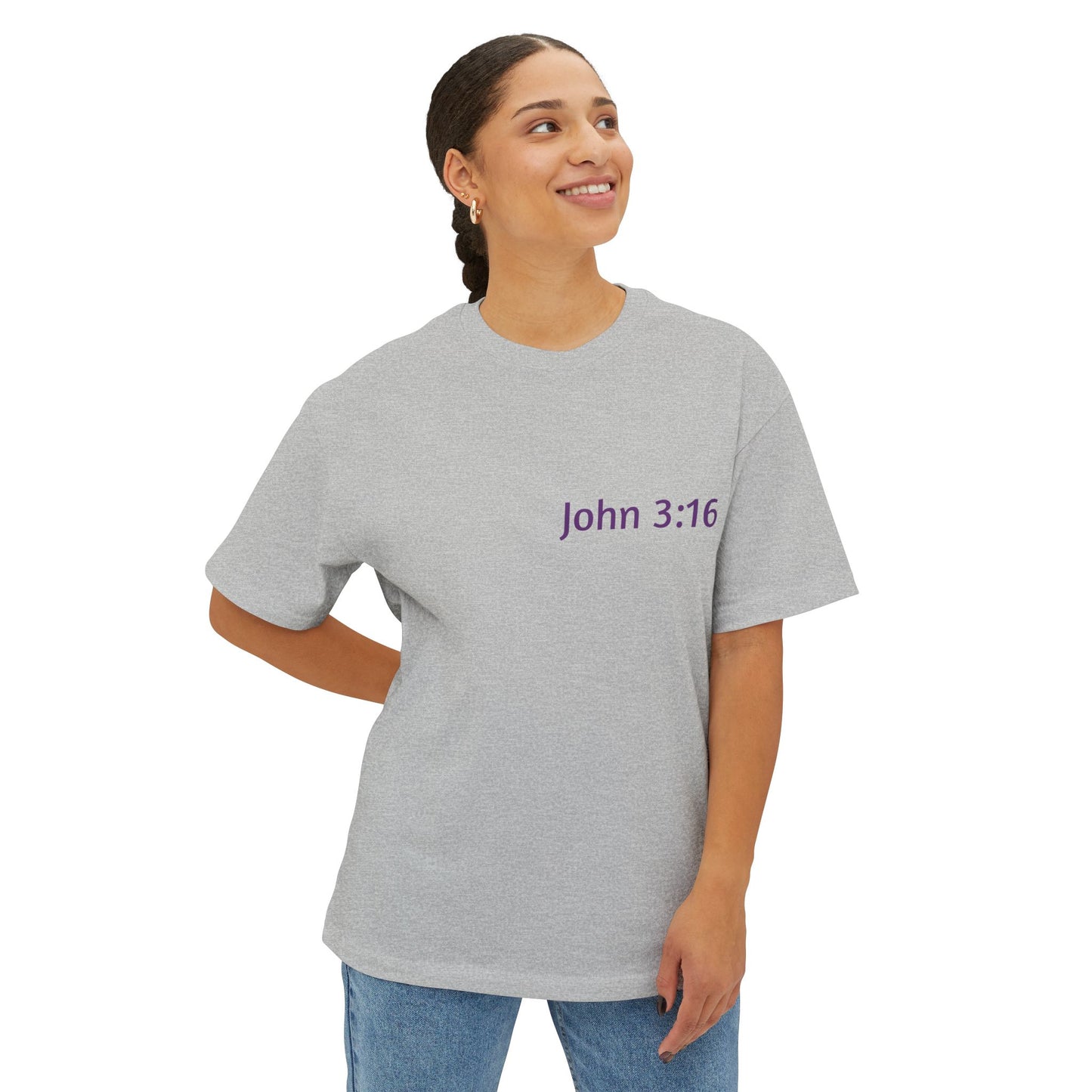 Light Shirts - John 3:16 - Unisex Oversized Tee, Comfortable Religious T-Shirt, Boxy Fit and Inspirational Quote, Casual Wear, Gift for Believers, [...]